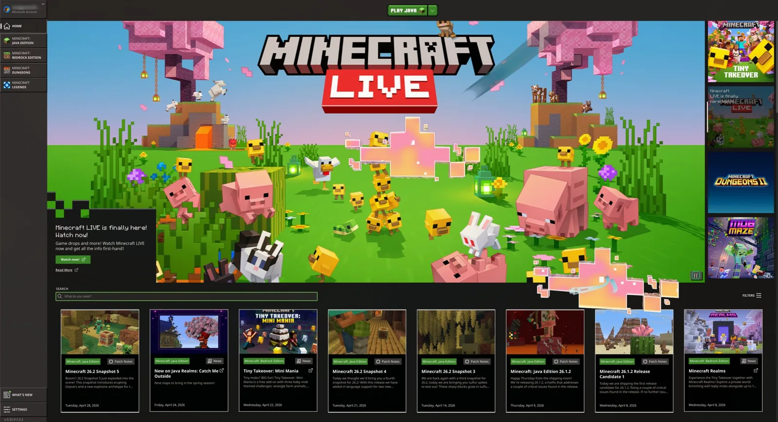 Minecraft na Omarchyju